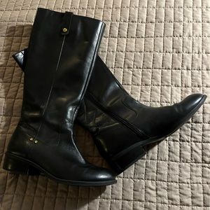 Ralph Lauren Black Leather Riding Boots